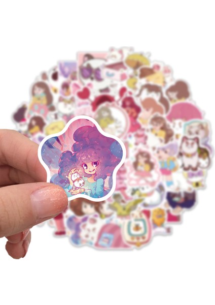 10 Adet-Rastgele 10//50 Adet Karikatür Tv Arı ve Puppycat Çıkartmalar Dıy Su Geçirmez Dizüstü Kaykay Buzdolabı Gitar Bagaj Çocuk Etiket Çıkartmaları Oyuncak (Yurt Dışından)