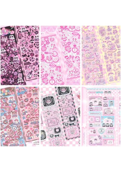 C Kore Ins Sevimli Karikatür Lazer Etiket Dıy Scrapbooking Sopa Noel Hediyesi Idol Kart Dekoratif Sticker Kawaii Kırtasiye (Yurt Dışından) fiyatları