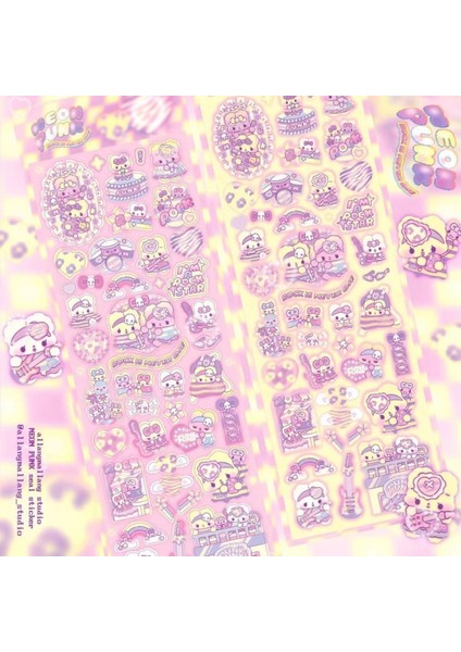 C Kore Ins Sevimli Karikatür Lazer Etiket Dıy Scrapbooking Sopa Noel Hediyesi Idol Kart Dekoratif Sticker Kawaii Kırtasiye (Yurt Dışından) modelleri