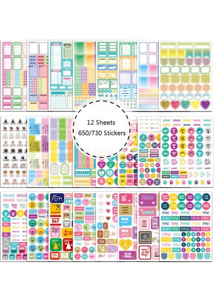 B 12 Sayfa Dıy Önceden Kesilmiş Dekorasyon Kırtasiye Günlüğü Etiket Planlayıcısı Gün Planlayıcısı Dizin Etiketi Haftalık Aylık Sekmeler Çalışma Çalışma Planı (Yurt Dışından) modelleri