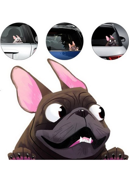 02 Sevimli Karikatür Köpek Araba Pencere Çıkartmaları Yavru Bulldog Çıkartmaları Araba Kapı Arka Cam Etiketi Komik Hayvan Vinil Çıkartması 12*14CM (Yurt Dışından) modelleri