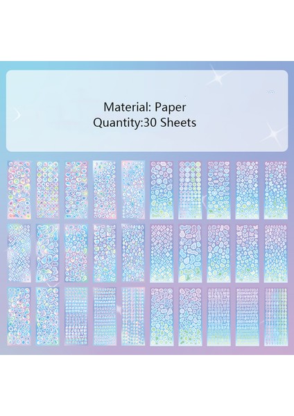 B 30 Sayfa Mohamm 30 Sayfa Glitter Renkli Sevimli Kabarcık Çıkartmalar Dıy Kart Fotoğrafları Scrapbooking Malzemesi Dekorasyon Kolaj (Yurt Dışından)