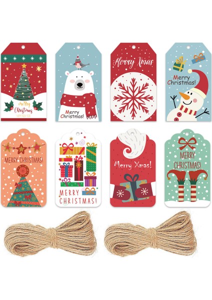 QY1690-50PCS 50 Adet Güzel Merry Christmas Ağacı Etiketleri Kartları Hediye Etiketi Dıy Noel Paketi Sarma Küçük Işletme Malzemeleri 4*7cm (Yurt Dışından) fiyatları