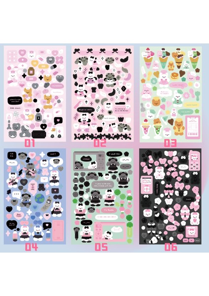 6 Adet Set Skysonıc Bobo Mercan Tam Set Serisi Dekoratif Çıkartmalar Tatlı Kız Alt Kore Kendi Başına Yap Çıkartma Dergisi Önemsiz Gündem Kırtasiye Kaynağı (Yurt Dışından) fiyatları