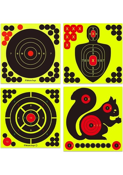 N2 Atış Hedefleri 10 Adet/grup Atış Hedefi Çıkartmaları 8x8 Inç Yapışkanlı Reaktif Kendinden Yapışkanlı Atış Hedefleri Çekim Eğitimi Için Sıçrayan Kağıt (Yurt Dışından) fiyatları