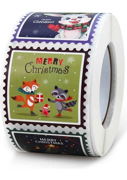 QY2031-500PCS 50-500 Adet Merry Christmas Çıkartmalar 3.8 cm Kare Noel Ağacı Tatil Yapışkanlı Etiketler Kartları Için Mevcut Zarflar Mühür Kutusu Çanta (Yurt Dışından) fırsatları