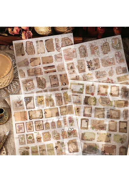 Hywf 1 Adet Kart Sevgilisi Vintage Günlüğü Çıkartmalar Washi Kağıt Etiket Kağıdı Scrapbooking Malzeme Karalama Defteri Seti (Yurt Dışından) modelleri