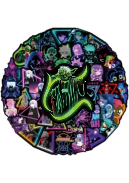 30 Adet 10/30/50 Adet Neon Animasyon Kore Etiket Estetik Pvc Eskiz Defteri Kırtasiye Dizüstü Dekorasyon Scrapbooking Okul Malzemeleri (Yurt Dışından) indirimleri