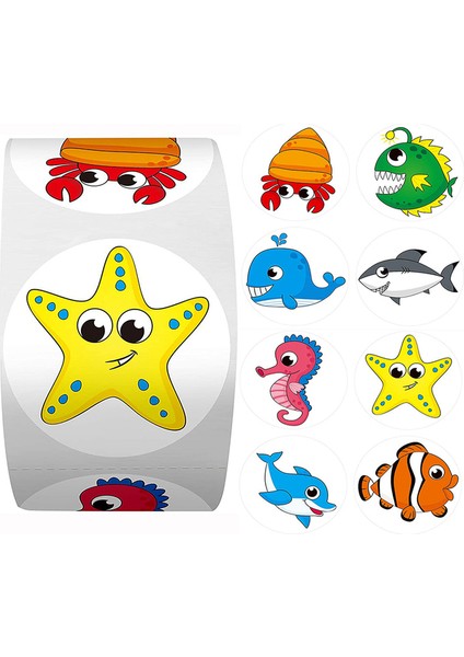 QY843-300PCS 100-500PCS Karikatür Hayvanat Bahçesi Hayvanlar Ödül Çıkartmalar Motivasyon Etiket Okul Öğretmenleri Için Ödül Öğrencileri Çocuklar Çıkartmalar Etiket (Yurt Dışından)