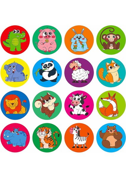 QY843-300PCS 100-500PCS Karikatür Hayvanat Bahçesi Hayvanlar Ödül Çıkartmalar Motivasyon Etiket Okul Öğretmenleri Için Ödül Öğrencileri Çocuklar Çıkartmalar Etiket (Yurt Dışından) fiyatları