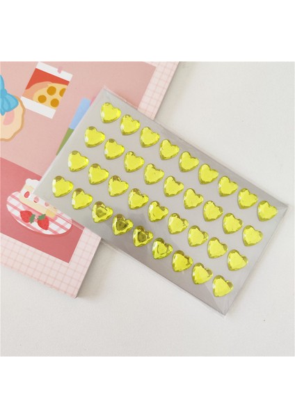 36 Adet 3D Stereoskopik Kristal Kalp Parlayan Çıkartmalar Dizüstü Kitaplar Için Dıy Süslemeleri Ödül Çıkartmalar Karalama Defteri Dergisi Çıkartmalar (Yurt Dışından)