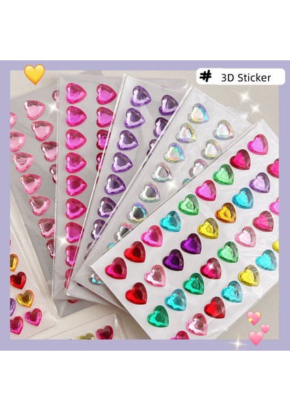 36 Adet 3D Stereoskopik Kristal Kalp Parlayan Çıkartmalar Dizüstü Kitaplar Için Dıy Süslemeleri Ödül Çıkartmalar Karalama Defteri Dergisi Çıkartmalar (Yurt Dışından) modelleri