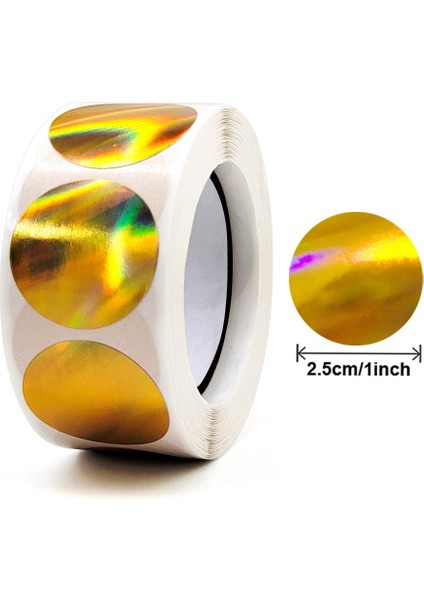 QY1985-300PCS 100-500PCS Renkli Yuvarlak Lazer Etiket Fırında Sarma Dekorasyon Yapışkan Etiket Düğün Dekorasyon Doğum Günü Partisi Hediye Paketleyici Sızdırmazlık (Yurt Dışından) indirimleri