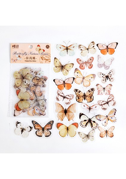 A-Butterfly 40 Adet Pet Sevimli Vintage Kelebek Çıkartmalar Estetik Paketi Dizüstü Önemsiz Dergisi Aksesuarları Önemsiz Dergisi Scrapbooking Kaynağı (Yurt Dışından)