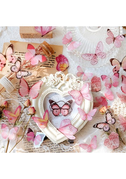 A-Butterfly 40 Adet Pet Sevimli Vintage Kelebek Çıkartmalar Estetik Paketi Dizüstü Önemsiz Dergisi Aksesuarları Önemsiz Dergisi Scrapbooking Kaynağı (Yurt Dışından)