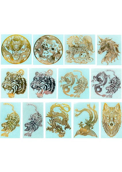 J Kişilik Ejderha ve Phoenix Desen Metal Etiket Kaplan Kurt Cep Telefonu Etiketi Arka Kabuk Yaratıcı Hayvan Metal Dekorasyon (Yurt Dışından) fiyatları
