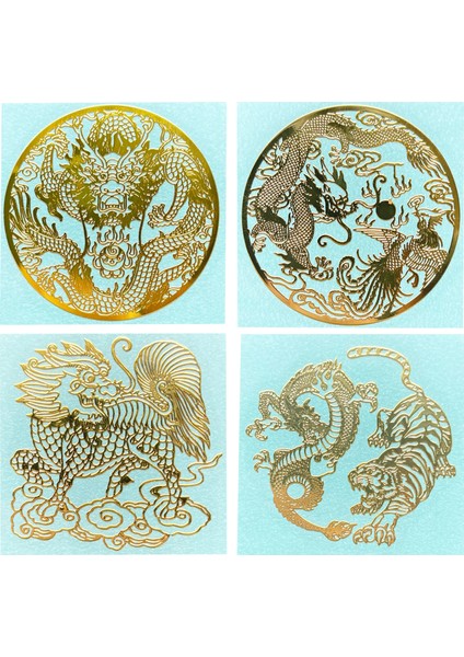 J Kişilik Ejderha ve Phoenix Desen Metal Etiket Kaplan Kurt Cep Telefonu Etiketi Arka Kabuk Yaratıcı Hayvan Metal Dekorasyon (Yurt Dışından) modelleri