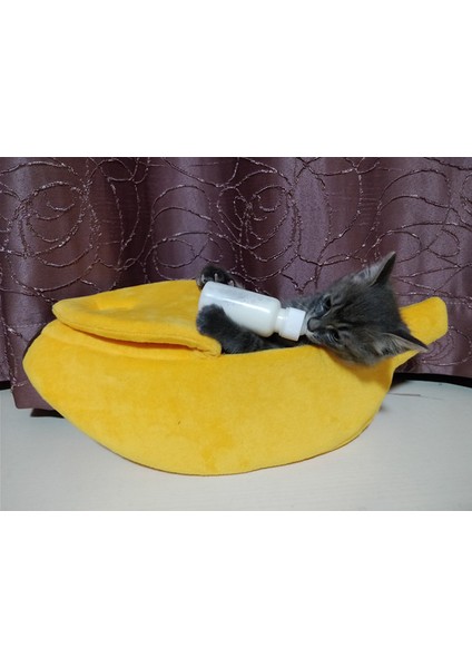 Yeşil 40X15X10 cm Muz Kedi Yatak Ev Sevimli Muz Köpek Yastık Köpek Kulübesi Sıcak Yumuşak Pet Bahis Kedi Malzemeleri Mat Yataklar Kediler Yavru (Yurt Dışından) fırsatları