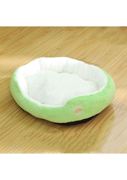 Yeşil M 60X50CM Pet Kedi Köpek Yatak Sonbahar Kış Sıcak Rahat Köpek Evi Yumuşak Polar Yuva Köpek Sepetleri Kedi Mat Güzel Teddy Bear Pet Kennel Malzemeleri (Yurt Dışından)
