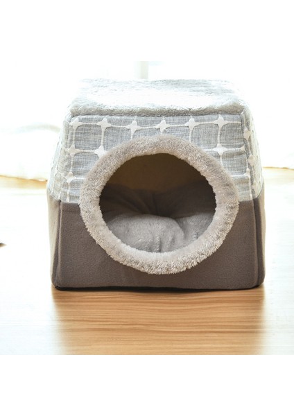 Gri Kare L 35X33X30CM Kedi Yatak Evi Kış Sıcak Pet Kedi Derin Uyku Yuva Köpek Küçük Orta Köpekler Kediler Için Çadır Rahat Mağara Kapsül Pet Mat Malzemeleri (Yurt Dışından) fiyatları