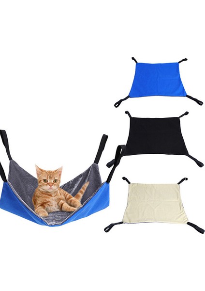 Siyah 48X50CM Kedi Yatak Mat Polar Pet Yavru Kedi Hamak Sandalye Masa Kitty Tavşan Küçük Pet Salıncak Yuvası Için Çıkarılabilir Asılı Yumuşak Yatak Kafesleri (Yurt Dışından)