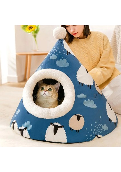 C Cat 7.5kg M Süper Yumuşak Kış Kedi Pet Köpek Evi Konfor Derin Uyku Kedi Yatağı Küçük Mat Sepet Nefes Alabilir Çadır Yatak Ürünleri Evcil Hayvan Malzemeleri (Yurt Dışından)