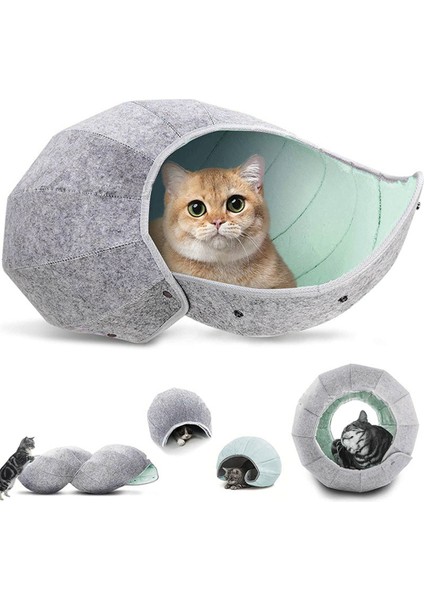 Mavi Sevimli Kabuk Kedi Yatak Evi Kapalı, Kedi Oyuncakları Top Interaktif Yumuşak Kedi Mağarası Katlanabilir Pet Tünel Tüp Kınamak Köpek Için Eğlenceli Oyuncak Yatak (Yurt Dışından) fırsatları