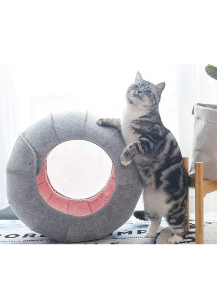 Mavi Sevimli Kabuk Kedi Yatak Evi Kapalı, Kedi Oyuncakları Top Interaktif Yumuşak Kedi Mağarası Katlanabilir Pet Tünel Tüp Kınamak Köpek Için Eğlenceli Oyuncak Yatak (Yurt Dışından) indirimleri