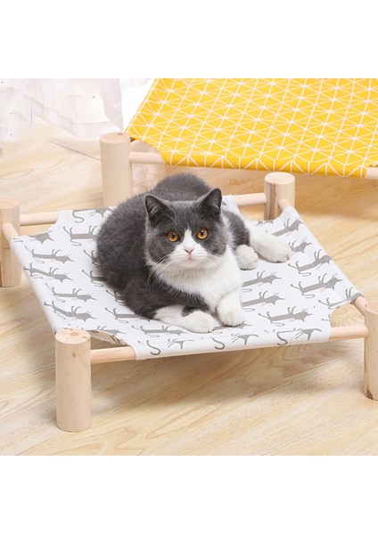 Pembe 53X48X13CM Kedi ve Köpek Yatağı Her Mevsim Neme Dayanıklı Kedi Yuvası Taşınabilir Masif Ahşap Köpek Yatağı Tavşan Küçük Köpek Kulübesi Yıkanabilir Kanvas Evcil Hayvan Yatağı (Yurt Dışından) fırsatları