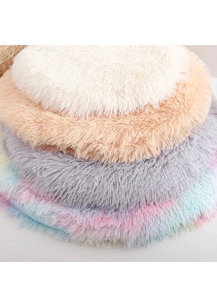 Pembe Kuzu L Çapı 57 cm Peluş Kedi Yatak Paspasları Yuvarlak Pet Yatak Kediler Için Küçük Köpekler Yumuşak Polar Pet Uyku Mat Yavru Köpek Yuvası Evcil Hayvan Yastığı Kedi Aksesuarları (Yurt Dışından) fırsatları