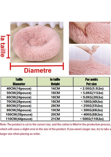 GWA002 40 cm Kedi Yatakları Süper Yumuşak Pet Köpek Kedi Yatağı Peluş Tam Boy Yıkanabilir Sakin Yatak Donut Yatak Rahat Uyku Artefakt Ürün Kedi Yatakları (Yurt Dışından) fırsatları