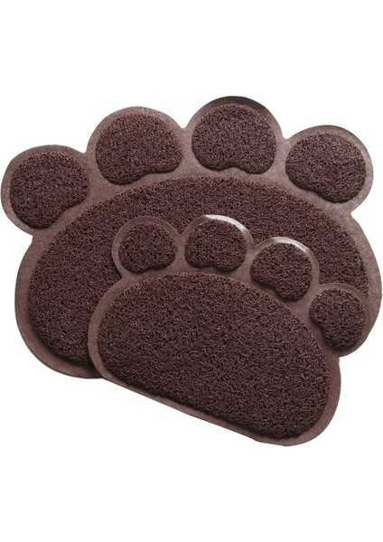 Resimde Görüldüğü Gibi Kahverengi 40X30 cm Pet Kedi Kumu Mat Paw Baskı Besleme Kasesi Placemat Kedi Yatak Pedleri Kaymaz Su Geçirmez Çöp Trapper Paspaslar Kedi Aksesuarları (Yurt Dışından)