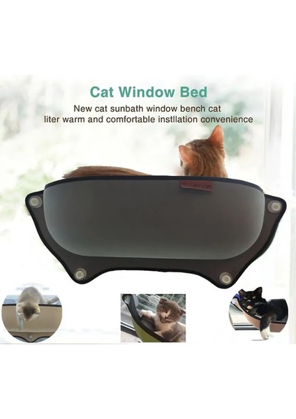 Gri Mat 68CMX28CM Kedi Pencere Yatağı Monte Pot Yatak Hamak Mat Kedi Şezlong Levrek Yastık Gelincik Chinchilla Için Vantuzlu Asılı Raf Koltuk (Yurt Dışından) modelleri