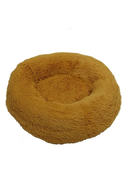 Zencefil 90 cm Süper Yumuşak Pet Yatak Köpek Kulübesi Köpek Yuvarlak Kedi Kış Sıcak Uyku Tulumu Uzun Peluş Köpek Yastık Mat Taşınabilir Kedi Malzemeleri 46/50/60 cm (Yurt Dışından)