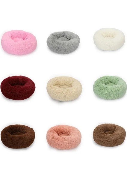Zencefil 90 cm Süper Yumuşak Pet Yatak Köpek Kulübesi Köpek Yuvarlak Kedi Kış Sıcak Uyku Tulumu Uzun Peluş Köpek Yastık Mat Taşınabilir Kedi Malzemeleri 46/50/60 cm (Yurt Dışından)