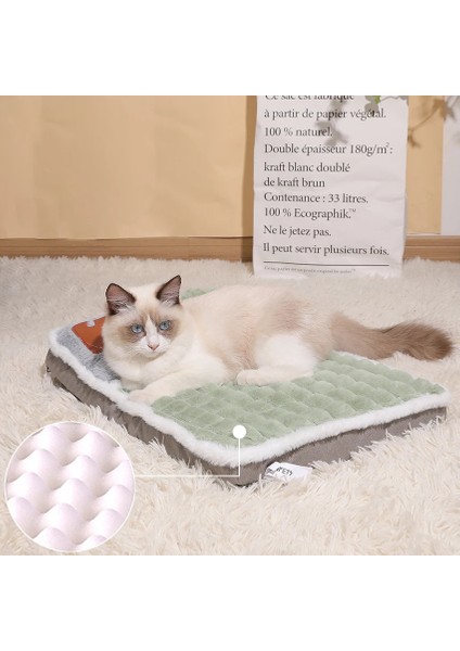 A M Pet Kedi Yatağı Mat Lüks Yumuşak Masaj Parçacığı ile Çıkarılabilir Kedi Evi Kapalı Konfor Uyku Koruyun Boyun Kedi Yatağı Evi (Yurt Dışından)