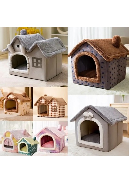 Kahverengi M (7 kg Içinde) Yumuşak Kedi Yatağı Derin Uyku Ev Köpek Kedi Kış Evi Çıkarılabilir Yastık Kapalı Pet Çadır Yavru Kedi Yavrusu Cama Gato Malzemeleri (Yurt Dışından) indirimleri