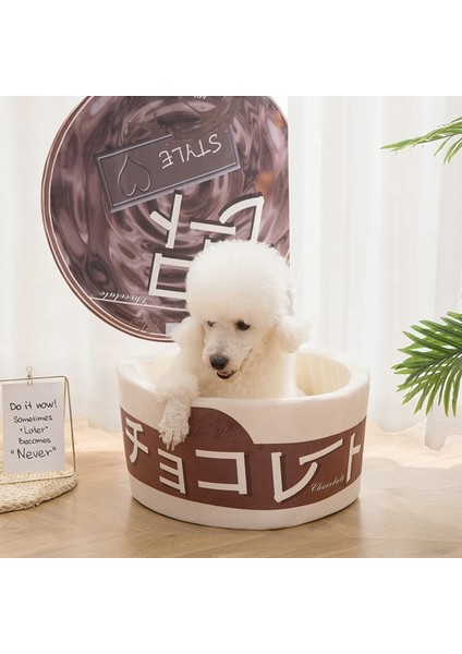 Tip 2 Çikolata M-50X20CM Komik Erişte Küçük Köpek Yatağı Evi Ramen Kedi Mağarası Kapalı Peluş Köpek Kulübesi Mat Kapakları Orta Köpekler Için Yastık Çıkarılabilir Yatak Yıkanabilir (Yurt Dışından)