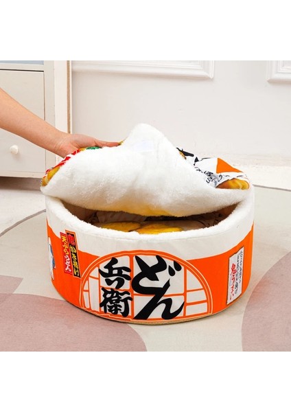 Tip 2 Çikolata M-50X20CM Komik Erişte Küçük Köpek Yatağı Evi Ramen Kedi Mağarası Kapalı Peluş Köpek Kulübesi Mat Kapakları Orta Köpekler Için Yastık Çıkarılabilir Yatak Yıkanabilir (Yurt Dışından) modelleri