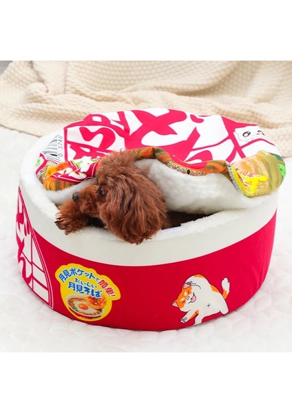Tip 2 Çikolata M-50X20CM Komik Erişte Küçük Köpek Yatağı Evi Ramen Kedi Mağarası Kapalı Peluş Köpek Kulübesi Mat Kapakları Orta Köpekler Için Yastık Çıkarılabilir Yatak Yıkanabilir (Yurt Dışından) fırsatları