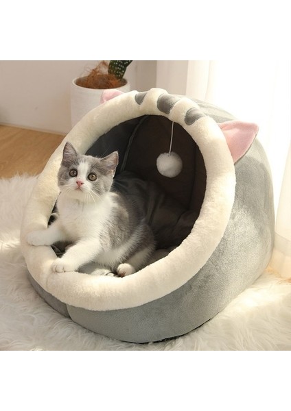 Gri-Stil A M Sevimli Kış Kedi Mağara Yatağı Sıcak Pet Sepeti Yavru Köpek Kulübesi Kedi Evi Çadır Yumuşak Küçük Köpek Mat Yastık Kediler Için Yıkanabilir Yastık Yatakları (Yurt Dışından)
