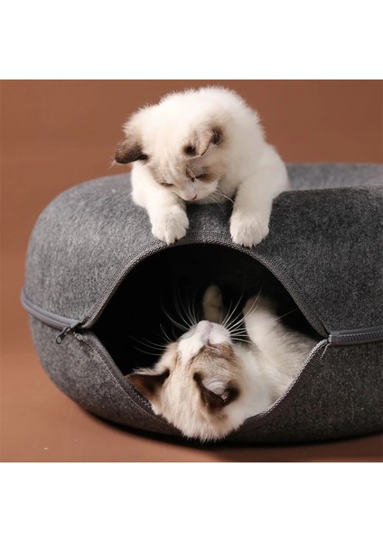 Gri 50X20 cm Kediler Ev Sepeti Doğal Keçe Pet Kedi Mağara Yatakları Yuva Komik Yuvarlak Yumurta Tipi Yastık Mat ile Küçük Köpekler Yavru Evcil Hayvanlar Malzemeleri (Yurt Dışından) fırsatları