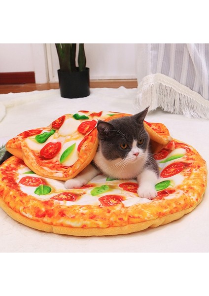 Avokado Mat S 1 Adet Konfor Pizza Kedi Mat Yumuşak Sıcak Köpek Uyku Yatak Mat Kedi Battaniye Haşlanmış Yumurta Lik Uyku Pedi Pizza Uyku Battaniyeleri (Yurt Dışından)