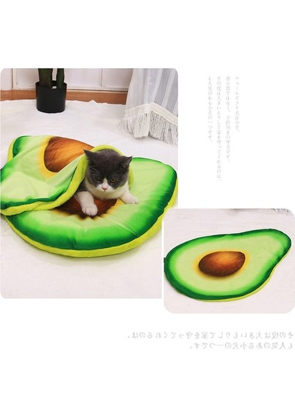 Avokado Mat S 1 Adet Konfor Pizza Kedi Mat Yumuşak Sıcak Köpek Uyku Yatak Mat Kedi Battaniye Haşlanmış Yumurta Lik Uyku Pedi Pizza Uyku Battaniyeleri (Yurt Dışından)