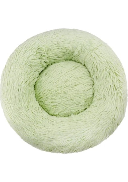 Yeşil 30 cm Yuvarlak Kedi Yatak Süper Yumuşak Uzun Peluş Köpek Kulübesi Mat Köpek Yuvarlak Yastık Taşınabilir Hayvan Uyku Malzemeleri Kediler Kış Sıcak Yatak (Yurt Dışından)