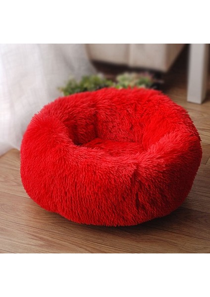 Kırmızı 60 cm Nonor Süper Yumuşak Kedi Yatağı Büyük Büyük Küçük Köpek Kedi Evi Yuvarlak Peluş Mat Kanepe Köpek Yastık Mat Taşınabilir Kedi Malzemeleri (Yurt Dışından)
