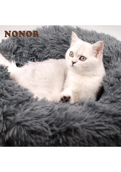 Kırmızı 60 cm Nonor Süper Yumuşak Kedi Yatağı Büyük Büyük Küçük Köpek Kedi Evi Yuvarlak Peluş Mat Kanepe Köpek Yastık Mat Taşınabilir Kedi Malzemeleri (Yurt Dışından)