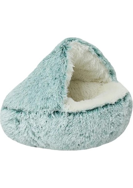 Yeşil Uzun Peluş 50 cm Kış Stil Yumuşak Pet Yatak Yuvarlak Donut Peluş Sıcak Ev Yumuşak Uzun Peluş Yatak Kedi Yuvası Çanta 2 In 1 Kediler Kanepe Için Ürünler (Yurt Dışından)