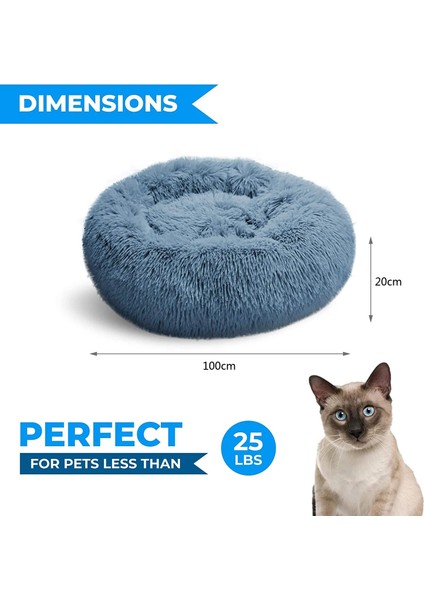 Drak Kahve M 60 cm Yuvarlak Kedi Yatak Köpekler Yatak Ev Kulübesi Evcil Hayvan Paspasları Yumuşak Uzun Peluş Mat Pet Sıcak Sepet Yastık Kediler Evi Kanepe Makine Yıkama Kulübesi (Yurt Dışından) indirimleri