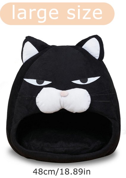 Büyük Sevimli Kedi Evi Yumuşak Kapalı Pet Yatak Mat Çıkarılabilir Yastık Yuva Kış Sıcak Yavru Köpek Uyku Mağarası Evcil Hayvan Malzemeleri (Yurt Dışından)